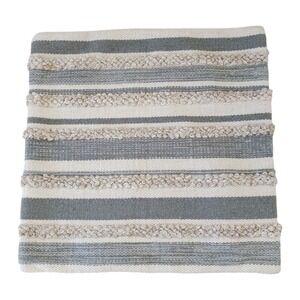 Magnolia Home Pillow Cover Striped Wool‎ Blend Nubby Neutral Boho Joanna Gaines